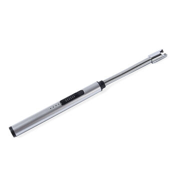 Wiederaufladbares USB - Feuerzeug, Gr&ouml;&szlig;e: 24,2x0,15 cm, Silber