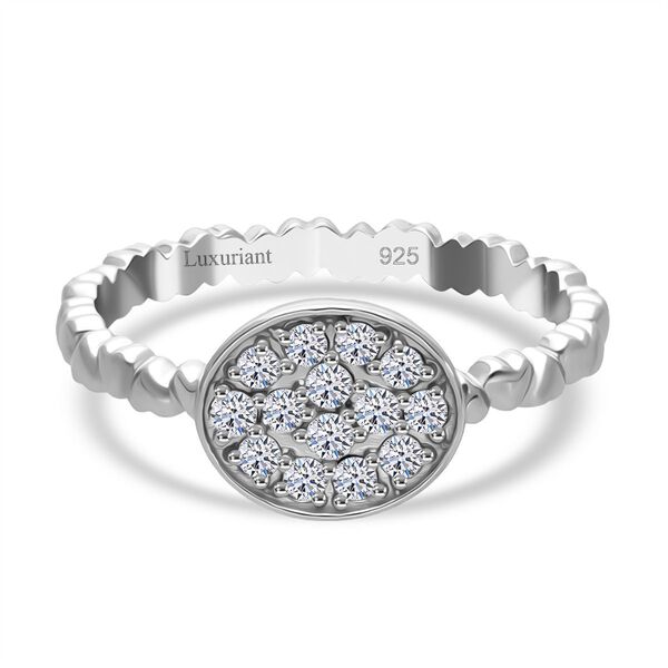 LUXURIANT SI-GH Labor Diamant Ring, 925 Silber rhodiniert - 0,35 ct.