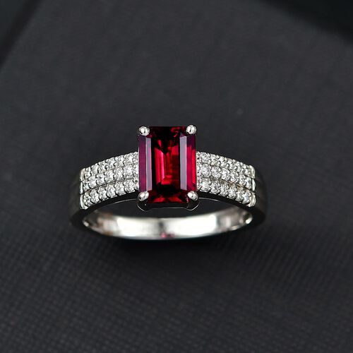RHAPSODY AAAA Rubellit und VS Diamant Ring in 950 Platin - 1,78 ct. image number 1