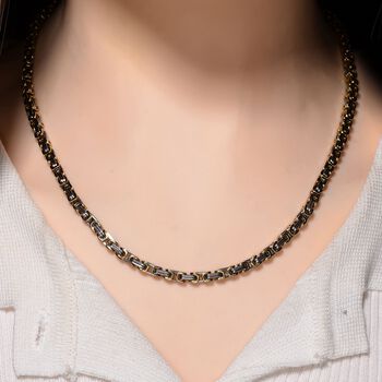 K&ouml;nigskette, Reiner Edelstahl, Bicolor Halskette ca. 50 cm