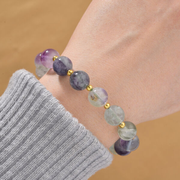 Fluorit Armband, flexibel, ca. 120,00 ct. image number 2