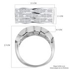 Lustro Stella - Weißer Zirkonia Ring, 925 Silber platiniert, ca. 5.40 ct image number 6