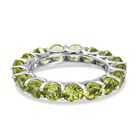 Peridot Ring 925 Silber platiniert (Größe 16.00) ca. 5,34 ct