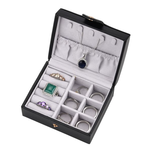 PU-Schmuckk&auml;stchen, 12x9,5x6,5cm, Schwarz image number 5