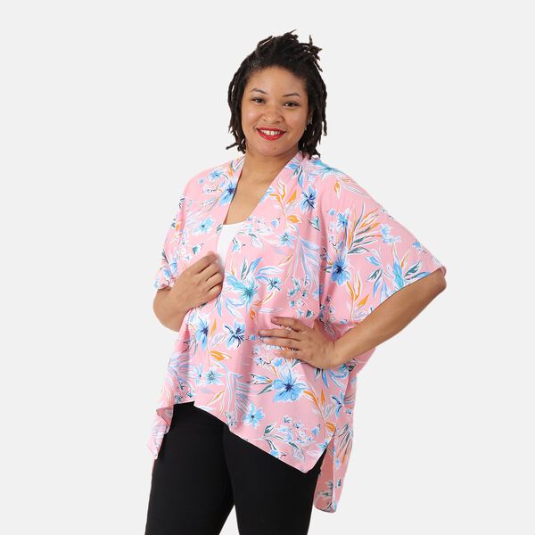 Muster Kimono, Blumenmuster, Einheitsgröße Rosa image number 3