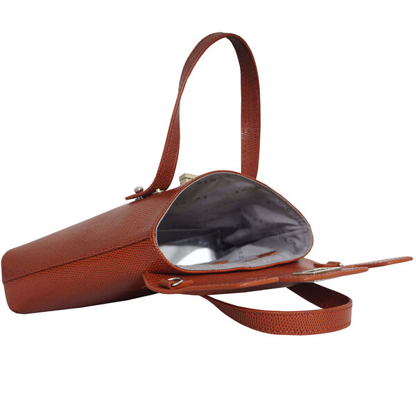 Assots London BENTLEY Designer-Tasche aus echtem Leder mit abnehmbarem Schulterriemen, Schlangenhautmuster, Gr&ouml;&szlig;e 25x5x18 cm, Braun image number 4