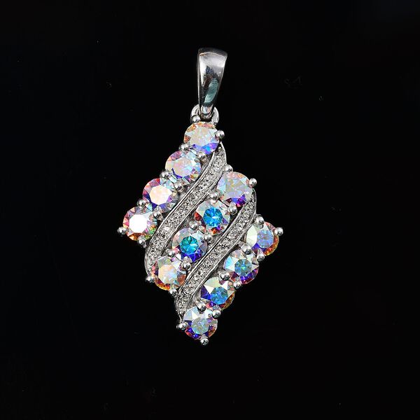 J Francis gefertigt mit SWAROVSKI- AB und wei&szlig;er Swarovski Kristall Anh&auml;nger image number 3