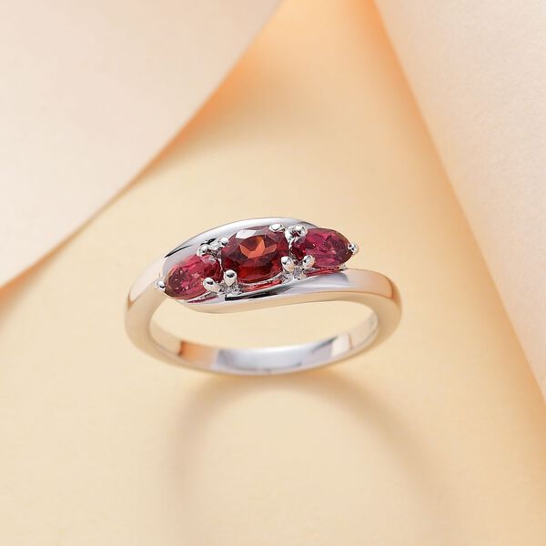 Roter Granat und Orissa Rose Granat Ring - 1,06 ct. image number 2