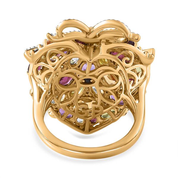 GP Amore Kollektion- Mehrfarbiger Edelstein, Zirkon und blauer Saphir-Ring- 9,29 ct. image number 6