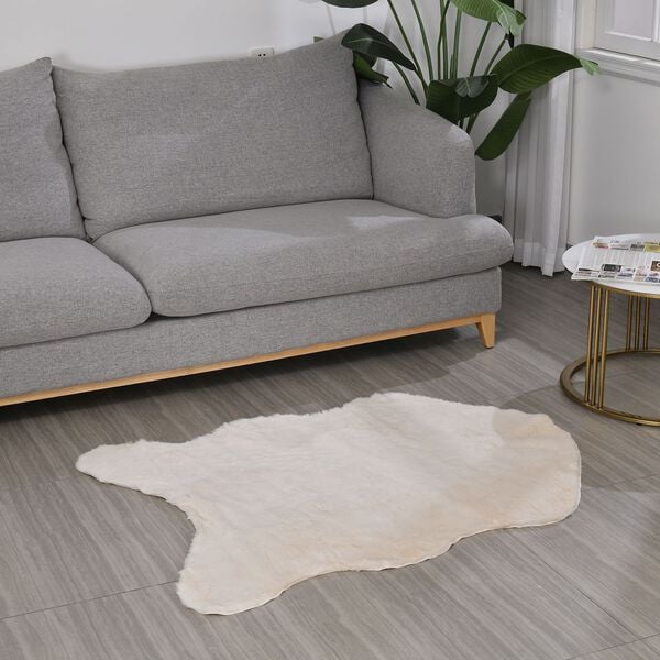 Superweicher Teppich, 1200 GSM, echtes Anti-Rutsch-Material, 60 x 90 cm, Elfenbein image number 0
