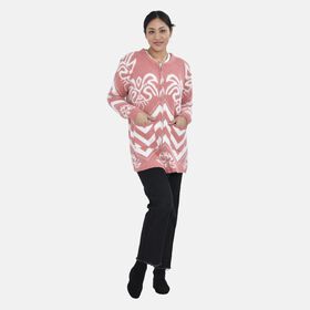 Kuschelweicher, geschmeidiger Cardigan mit zwei Taschen, 114x82cm, rosa