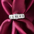 LUSTRO STELLA Hergestellt mit ZIRKONIA Ring 925 Silber Platin-Überzug (Größe 16.00) 1.35 ct image number 1