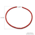 Rote Korallen Halskette ca. 45 cm lange 925 Silber ca. 80.75 ct image number 4