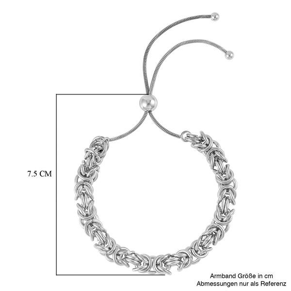 K&ouml;nigskette Armband, Reiner Edelstahl, ca. 15.25cm, silberfarben image number 4
