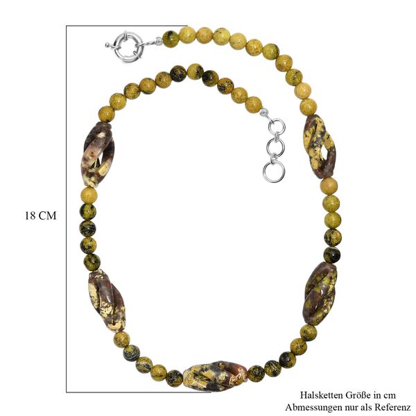 Gew&uuml;rz Jaspis und gelbe Jaspis 50cm Halskette - 271 ct. image number 6