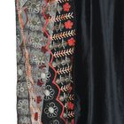 TAMSY - Kimono aus Samt mit Blumenstickerei, Einheitsgröße Schwarz image number 4