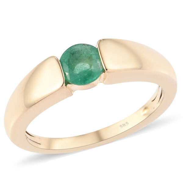 AAA Kagem sambischer Smaragd-Ring, 585 Gelbgold  ca. 0,47 ct image number 4