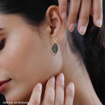 Labradorit und Zirkonia Ohrringe - 13 ct.