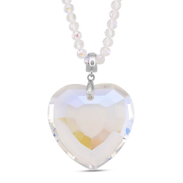 Wei&szlig;er Magie Farbe Kristall Anh&auml;nger mit Kette ca. 60 cm + 5 cm Extender image number 4