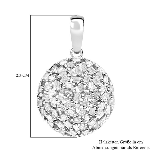 Wei&szlig;er Diamant-Anh&auml;nger, 925 Silber platiniert ca. 0.50 ct image number 6
