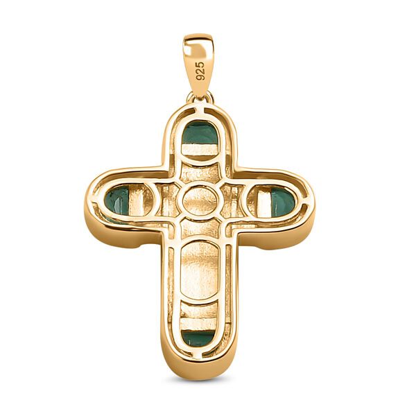 Smaragd Triplett Quarz Kreuz  Anh&auml;nger - 2,28 ct. image number 5