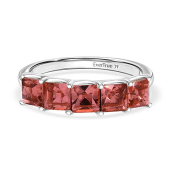 Rose Pfirsich Kristall Ring Messing (Gr&ouml;&szlig;e 21.00) 1.77 ct