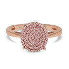 Rosa Diamant Halo-Cluster-Ring in Roségold image number 0