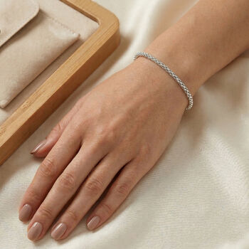 LA BELLA feinstes Coryana Armband, 925 Silber, ca. 19 cm ca. 3,80g