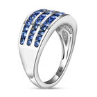 Premium Kanchanaburi blauer Saphir-Ring, 925 Silber platiniert, 1,84 ct image number 4