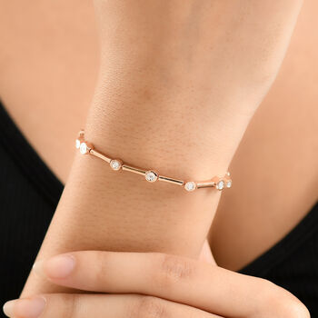 EverTrue 19cm Armband mit Diamantakzenten in Ros&eacute;goldton