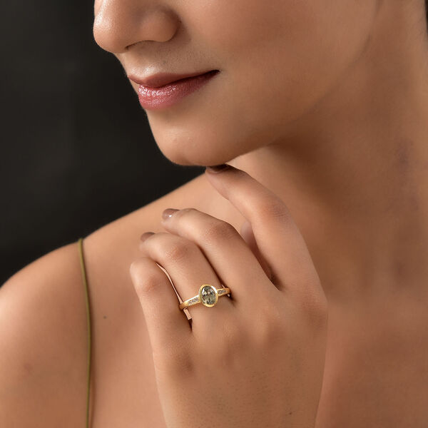 AAA Turkizit und Zirkon-Ring - 1,67 ct. image number 3