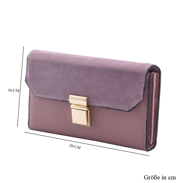 100% Echtleder Clutch mit RFID Schutz, Rosa image number 7