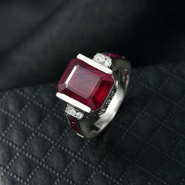 D'Joy afrikanischer Rubin und Zirkon Ring - 10,08 ct. image number 2
