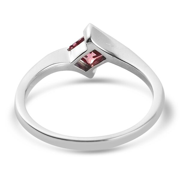 LUSTRO STELLA Hergestellt mit Roter ZIRKONIA Solit&auml;r Ring 925 Silber Platin-&Uuml;berzug (Gr&ouml;&szlig;e 16.0) image number 5