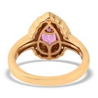 Premium Ilakaka rosa Saphir und Zirkon Ring, 925 Silber vergoldet image number 5
