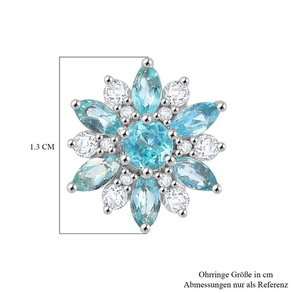 AA Lagunen Apatit und Zirkon Ohrringe - 2,05 ct. image number 6