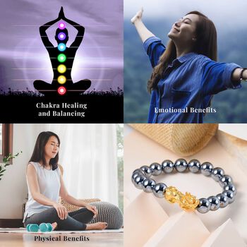 Flexibles Terahertz Armband mit Pixiu-Motiv - 109 ct.