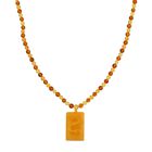 D'Joy Bernstein Halskette ca. Flexibles cm 925 Silber vergoldet ca. 40,00 ct.
