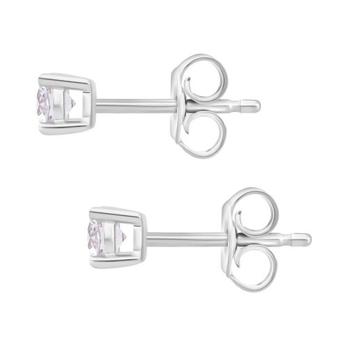 LUXURIANT DIAMOND- SGL zertifizierte VS-GH Labor Diamant Ohrringe, 925 Silber rhodiniert - 0,50 ct. image number 7