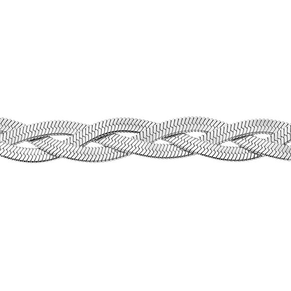 2er Set, Geflochtene Halskette und Armband, Edelstahl silberfarben image number 6