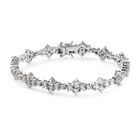 LUSTRO STELLA - Zirkonia-Armband, 19 cm, 925 Silber platiniert ca. 21,76 ct