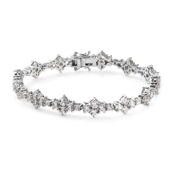 LUSTRO STELLA Hergestellt mit ZIRKONIA Armband ca. 19 cm 925 Silber Platin-&Uuml;berzug 21,76 ct image number 0