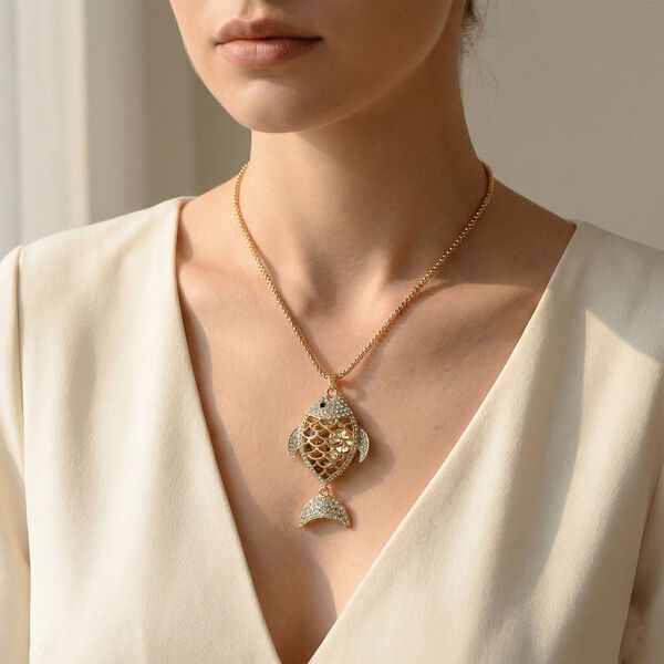 Mehrfarbiger Kristall Schmuckset ca. 63.5 cm Legierung Gelb image number 2