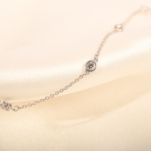LUXURIANT DIAMOND- SI-GH Labor Diamant Armband, 18cm, 925 Silber platiniert - 0,25 ct. image number 1
