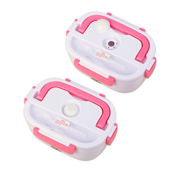 Elektroheizung Lunchbox, Rosa
Material:PP 
Gr&ouml;&szlig;e:23.5*16.5*10.5cm(1.05L)9.25*6.49*4.13INCH
Color:White+red
rating:50W
voltage:110V
2 pin UL plug power cable:100cm
 image number 5