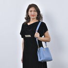 Crossbody Tasche aus Kunstleder mit abnehmbarem Riemen, Größe 24x11x22 cm, Blau image number 1