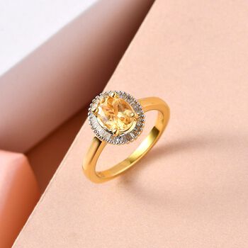 AA Ceylon kaiserlicher Granat und Diamant-Ring - 1,66 ct.