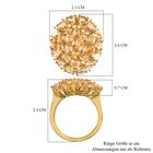 Citrin Ring, 925 Silber Gelbgold Vermeil (Größe 19.00) ca. 5,21 ct image number 6