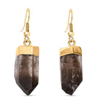 Rauchquarz Ohrringe, goldfarben ca. 30.00 ct