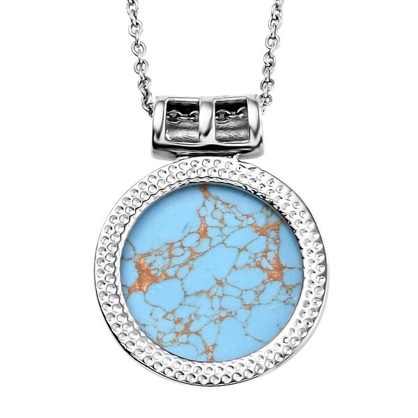 Blaues T&uuml;rkis Schmuckset Edelstahl ca. 20.00 ct image number 5